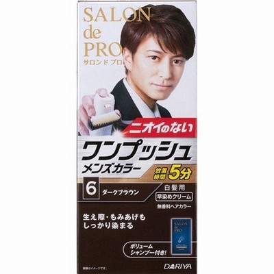 サロンドプロ　ワンプッシュメンズカラー　6　ダークブラウン