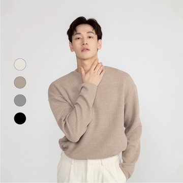 50% Fifty Percent｜質感坑條圓領長TEE【期間限定】｜02458311006