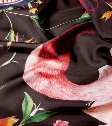 La DoubleJ Fringed printed silk twill scarf