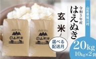 ＜令和5年産＞ 鮭川村産 はえぬき  20kg （10kg×2袋）