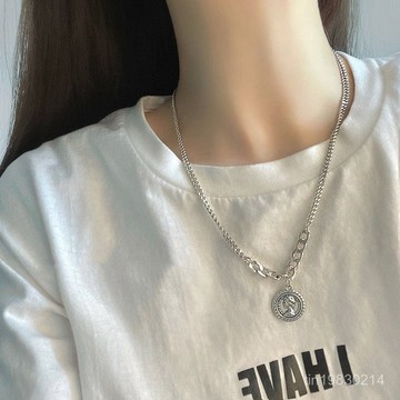 🔥限時下殺🔥潮酷辣妹衛衣項鏈純銀吊墜簡約百搭T恤配飾抗氧化防過敏可水洗不掉色 純銀項錬 女生項錬 項錬女 女項錬 項錬