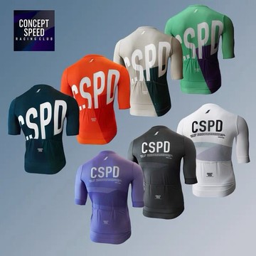 🚲桃園貨 單車服 公路車衣 自行車衣 自行車服 騎行服 2023夏季新品CSPD男款短袖牛奶絲修身競技版自行車公路車騎行