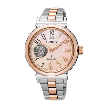 Seiko 精工錶 Lukia 4R38-01E0KS(SSA838J1) 彩戀開心鏤空機械腕錶/雙色 34.6mm