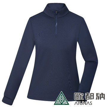 女款經典拉鍊衫(A2PS2341W深藍/修身)