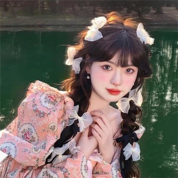 溫柔公主風超仙甜美網紗蝴蝶結發夾網紅拍照寫真發飾百搭少女頭飾