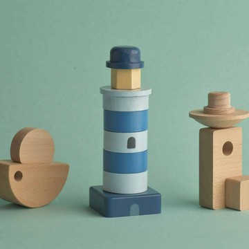 希臘 Animi Wood Workshop 燈塔疊疊樂