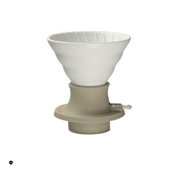 【HARIO V60老岩泥系列】V60老岩泥02浸漬式濾杯 象牙白 [SSDR-200-W] 聰明濾杯