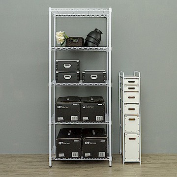 dayneeds 輕型 70x45x180cm五層鐵架(烤漆白) 波浪架/收納架/置物架