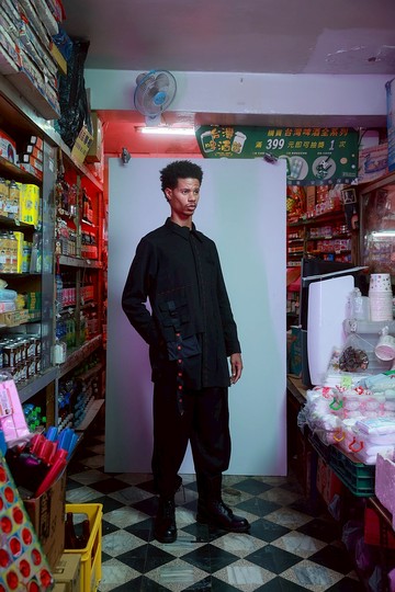 21AW INF 層次擋片束帶襯衫