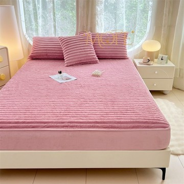 【漫菲】法蘭絨床包 床罩 雙人床包 親膚 牛奶絨床包 床包組 機洗水洗 加厚床包 可烘乾 加熱 加厚加絨 加絨床包 床單