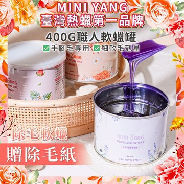 【買三送一】熱蠟除毛 400g職人軟蠟罐【軟蠟－細軟毛用】熱蠟 蜜蠟 蜜蠟除毛 除毛 脫毛 MINI YANG