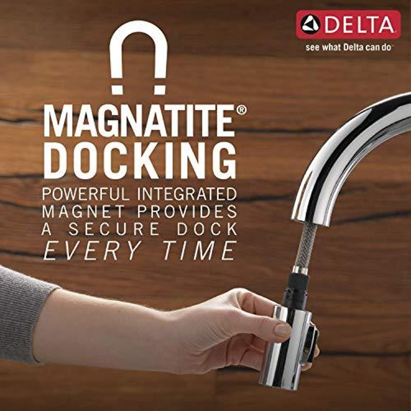 最安値で Delta 蛇口 エッサ シングルハンドル プルダウン水栓 磁気合体型キッチン蛇口 9113T-DST 1並行輸入