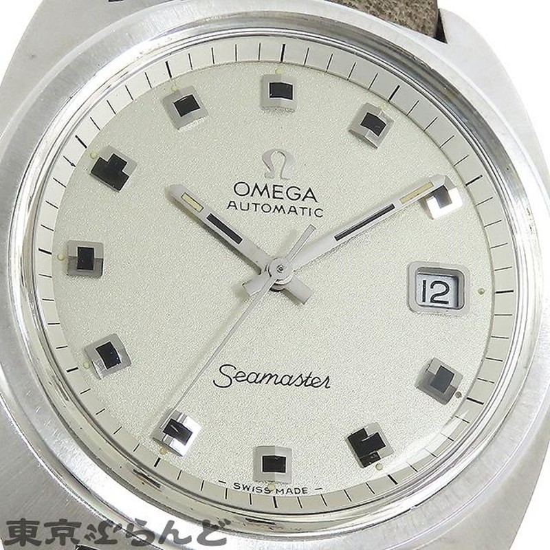 3年保証 オメガ OMEGA シーマスター 166.065 シルバー SS レザー ...