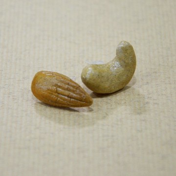 堅果耳環組(耳針or夾式)-腰果&杏仁