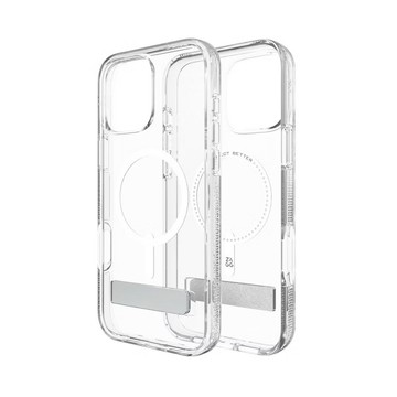ZAGG【iPhone 16/16 Plus/16 Pro/16 Pro Max】水晶透明磁吸支架款-石墨烯防摔保護殼