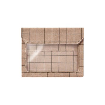 【KING JIM】FLATTY WORKS多用途帆布收納袋 限定款 格紋 A6