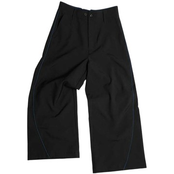 【MELSIGN】OUTLINE PIPED PANTS 跳色滾邊 長褲 (黑色)