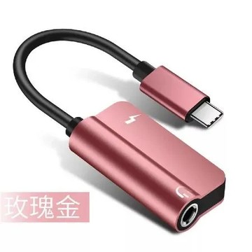 耳機轉接二合一 (公頭)Lightning轉3.5mm 耳機音訊轉接頭+Type-C母-4色任選 X4入