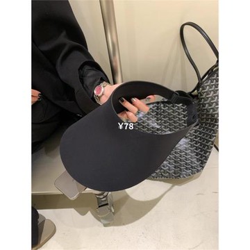 METWO 黑色防曬空頂帽女大帽檐遮陽舒適簡約戶外仿紫外線顯臉小