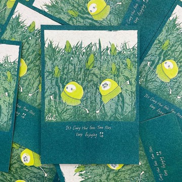 沙粒默-玉米田事件簿-雙面明信片-Risograph孔版印刷-收藏送禮