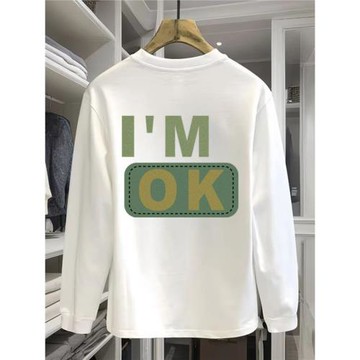 2026新款潮牌男士重磅純棉長袖T恤秋季美式寬松百搭上衣ins打底衫