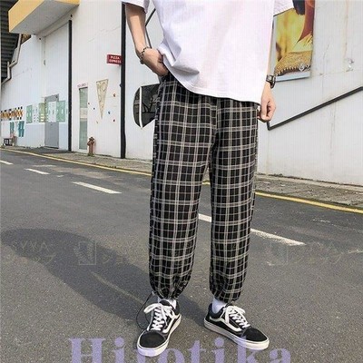 ワイドパンツ メンズ チェック柄 パンツ おしゃれパンツ ゆったり ゆるめ ユニセックス バギーパンツ カジュアル 春夏秋 通販 Lineポイント最大get Lineショッピング