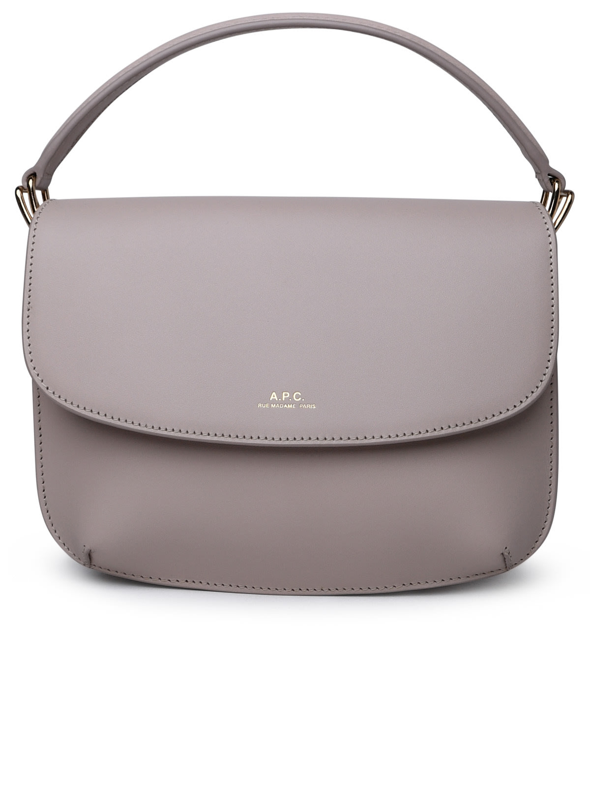 A.P.C. Dove Grey Leather Bag