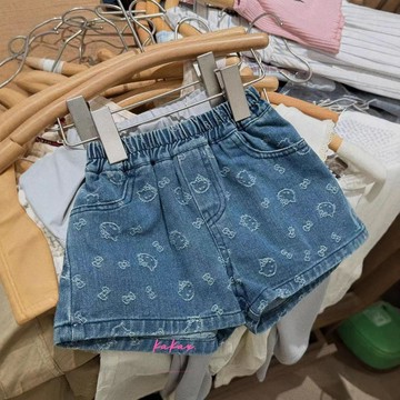 mori🎀mori韓版女寶夏季牛仔短褲 寶寶百搭休閒短褲 兒童薄款外出熱褲