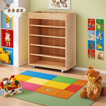 收納櫃 零食玩具 櫃子 兒童 置物架 落地移動臥室客廳沙發茶幾旁儲物櫃[DD0503003]