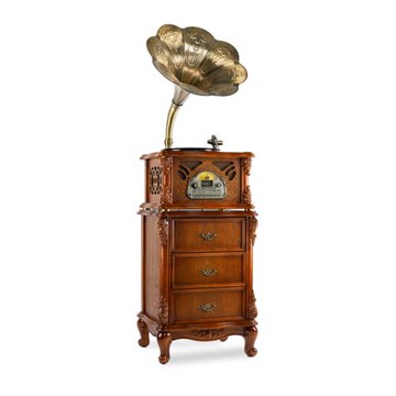 今墨留聲機復古客廳美式歐式中式黑膠唱片機老式仿古卡拉OK留音機