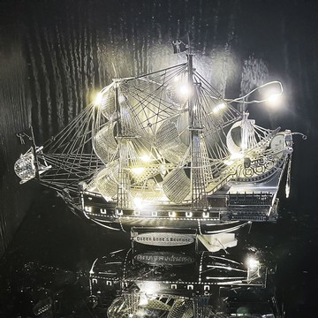 台灣出貨🔥 高難度拼圖 金屬拼圖 3D金屬立體拼圖 安妮女王號金屬DIY手工成人拼裝解壓建築模型金屬拼圖3d立體