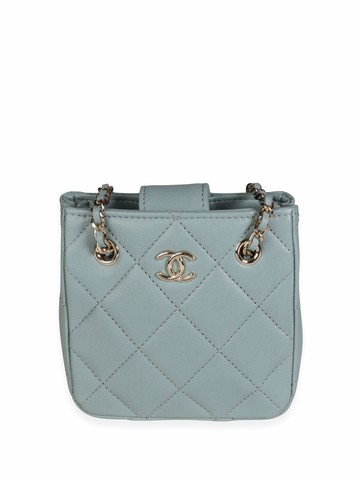 CHANEL Pre-Owned - mini CC crossbody bag - women - Lamb Skin - One Size - Green