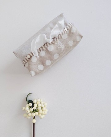 【ITS/芯緹衛生紙套】散步小花豹 日本布 銀蔥 條紋 可加購掛繩!