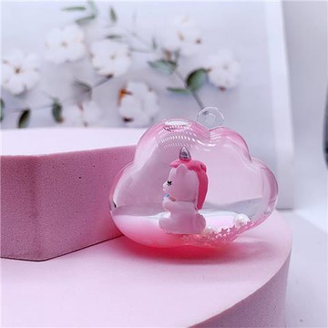 桃園出貨✨ 新款創意亞克力入油液體流沙瓶漂流瓶可愛卡通女生書包掛飾禮物女液體