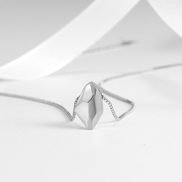 新品 純銀 項鍊 鎖骨鍊 925 現貨 稜角 純銀項鍊 銀項鍊 女生項鍊 韓版 情人節 禮物 沐河 mood river