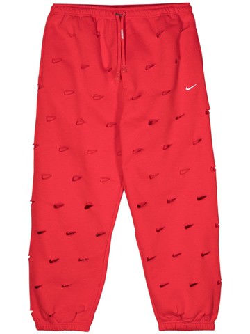 Nike - x Jacquemus Swoosh track pants - unisex - Cotton/Cotton/Polyester - XL - Red