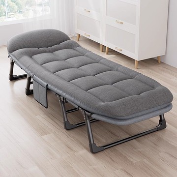 午休折疊床躺椅  午休躺椅折疊床單人行軍床成人簡易陪護多功能便攜辦公室午睡神器