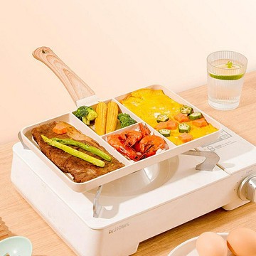 平底鍋 早餐鍋煎蛋網紅麥飯石平底鍋家用多功能早餐鍋四孔煎蛋鍋神器