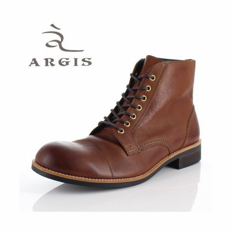 アルジス 靴 レザーブーツ メンズ 本革 ストレートチップ レースアップ ブラウン タンクソール ショートブーツ 革靴 日本製 セール 通販 Lineポイント最大0 5 Get Lineショッピング