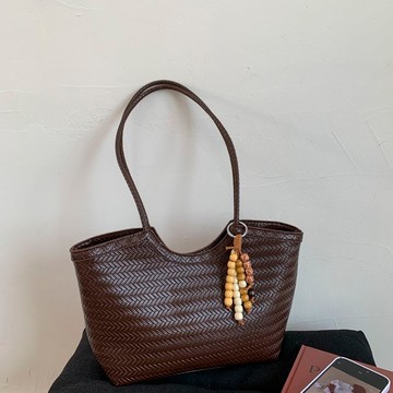 特賣🎀高級複古手工編織2025韓版新款菜籃子託特通懃大容量手提單肩包包 學生上課手提斜挎包 大容量防水單間側背郵差包 相