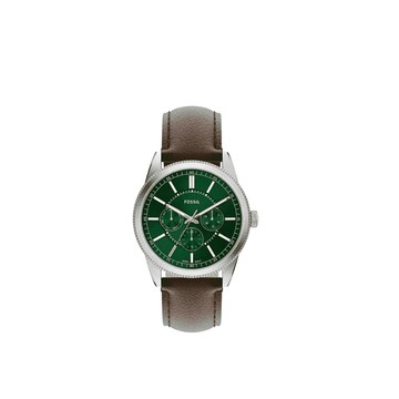 【FOSSIL】限時9折↘Pearson 商務多功能三眼手錶 咖啡色真皮錶帶 42 MM FS6137