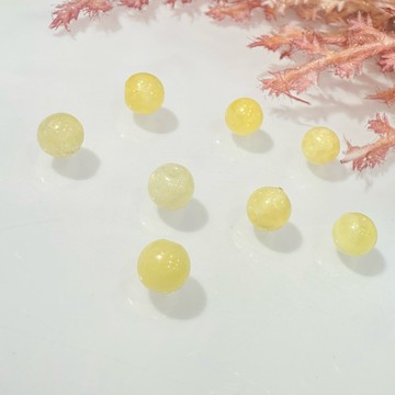 💕 𝓒. 𝓣 晶寶💕黃方解石 6mm 水晶 圓珠 單珠 散珠 diy 設計 有孔洞