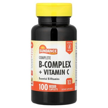 Sundance Vitamins, 多面 B 複合物 + 維生素 C，100 片包衣囊片