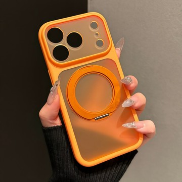 膚感旋轉支架手機殼 防摔保護殼 鏡頭覆蓋保護 適用於 iPhone 18 17 16 Pro max 高級感殼