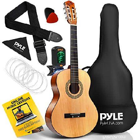 Pyle Classical Acoustic Guitar 36” Junior size for beginners with starter kit Steel String Guitarra Acustica Pack with Travel Gig Bag, Tuner, Picks