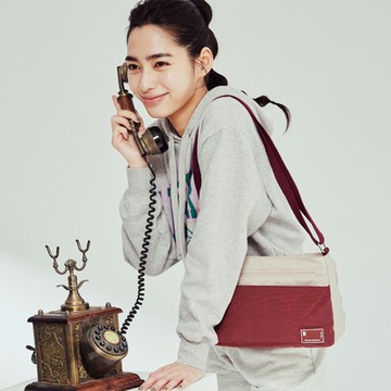 【金安德森】清新摩卡 多隔層小方包-酒紅