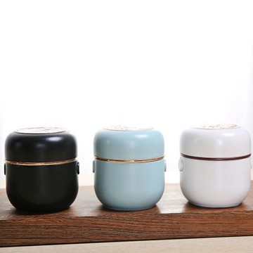 春軒堂 陶瓷快客杯一壺一杯旅行便攜茶具套裝辦公同心快樂茶杯