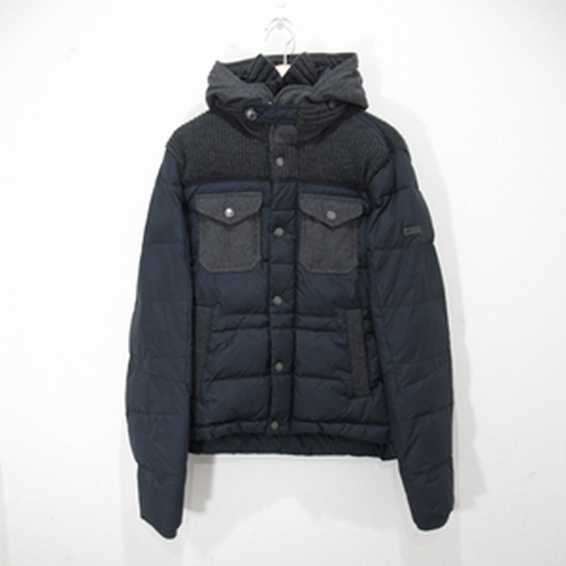 GAS BATWIN/S WOOL 切替 DOWN JACKET PUREDUCKDOWN ガス ダウン