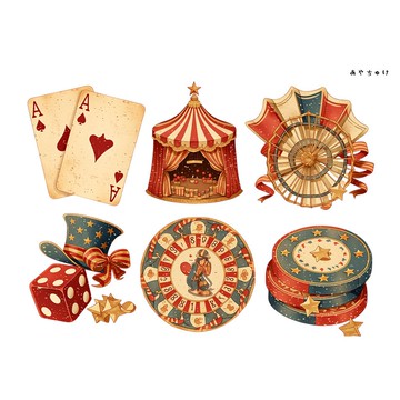 【6 月新品】20-134-0177 裁切紙 馬戲團風格