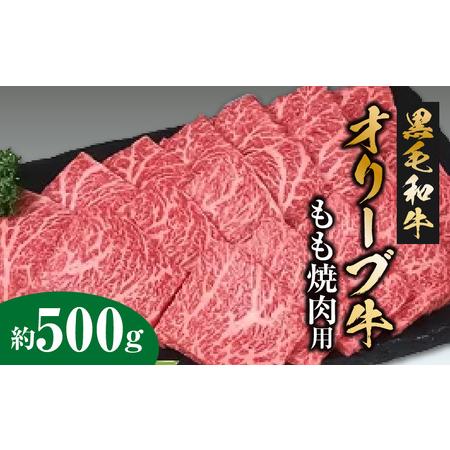 ふるさと納税 黒毛和牛オリーブ牛 もも焼肉用 約500ｇ_M18-0007 香川県三豊市